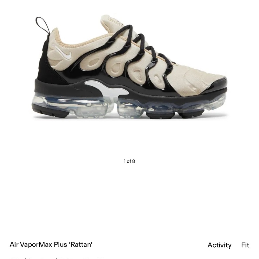 Nike Black and Cream Sneakers with VaporMax Technology